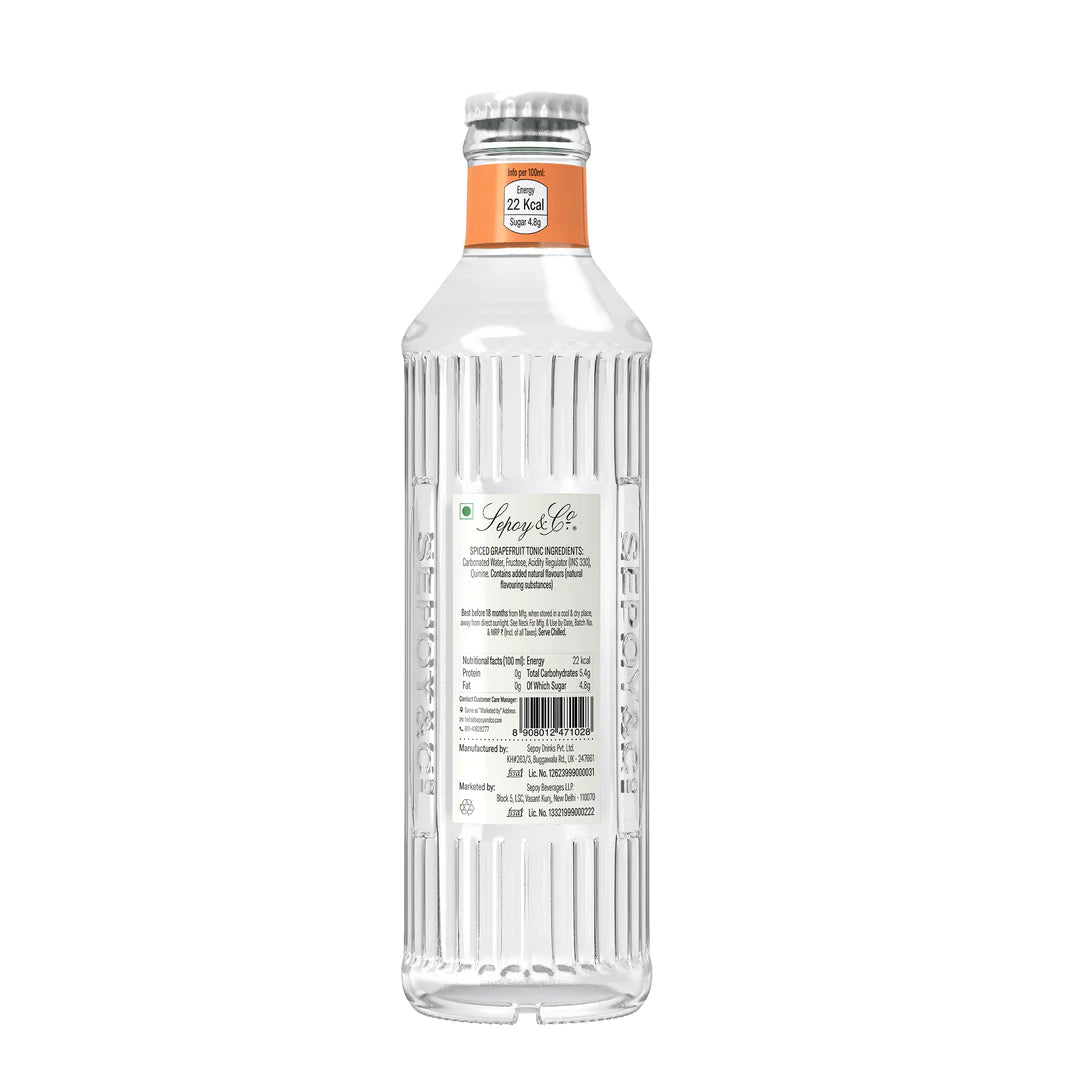Sepoy & Co Grapefruit Tonic Water