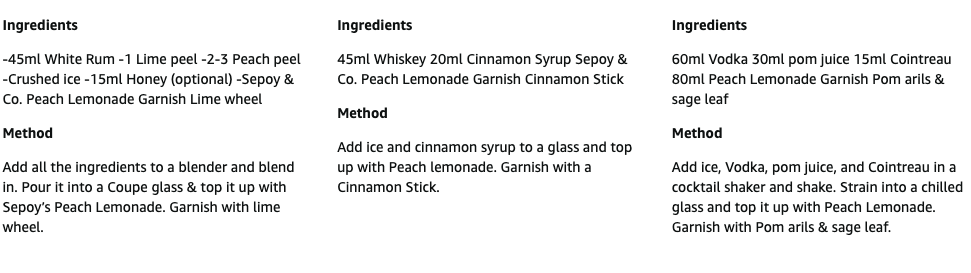 Sepoy & Co-Peach Lemonade Pack