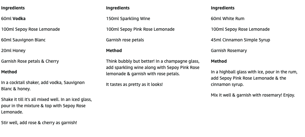 Sepoy & Co-Pink Rose Lemonade Pack
