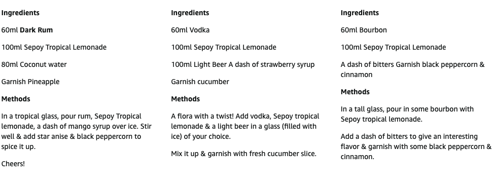 Sepoy & Co-Tropical Lemonade pack