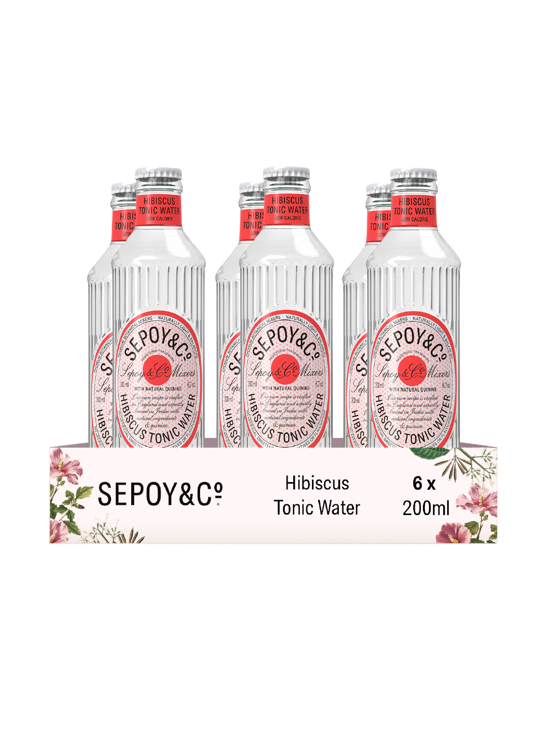 Hibiscus Tonic Water 200ml Multipack | made with Pure Himalayan Water