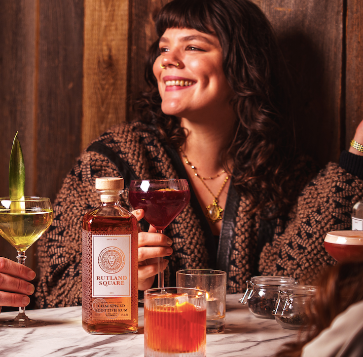 Chai Spiced Scottish Rum 70cl w/t Rose Gold Gift Box, 41%ABV